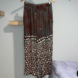 Advanced apparel, blue and red wide‎ leg pants